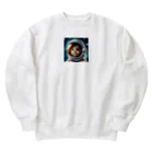 wloop01の可愛い宇宙飛行士 Heavyweight Crew Neck Sweatshirt