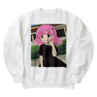 ワンダーワールド・ワンストップのピンク髪の少女③ Heavyweight Crew Neck Sweatshirt