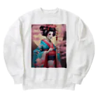 wawomotsuのJapanese Courtesan Bloom Tee ”Geisha” Heavyweight Crew Neck Sweatshirt