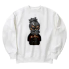 みたらし団子のふたたまちゃんの岩爺（がんじい） Heavyweight Crew Neck Sweatshirt