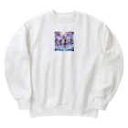 anazawaの白き翼、黒き翼。その手に抱くは愛しの君! Heavyweight Crew Neck Sweatshirt