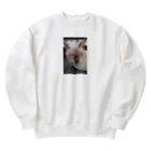 Makoto_Kawano Designの悪そうなのにカワイイ猫ちゃん Heavyweight Crew Neck Sweatshirt