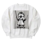 ワンダーワールド・ワンストップの和服を着たハリネズミ Heavyweight Crew Neck Sweatshirt