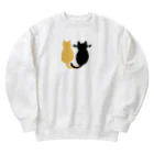 てきとうの寄り添う猫 Heavyweight Crew Neck Sweatshirt