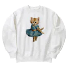 ハッピー・ディライト・ストアのバレリーナの子猫 Heavyweight Crew Neck Sweatshirt