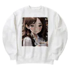 sgt-chikaraのバリスタ見習いの女の子 Heavyweight Crew Neck Sweatshirt