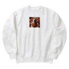 0416artの焼き芋美味しいわん！ Heavyweight Crew Neck Sweatshirt