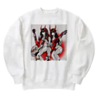 HELLOの赤デビル女ダ・ゾーン Heavyweight Crew Neck Sweatshirt