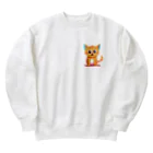 じゅんじゅんのかわ猫(*ΦωΦ*) Heavyweight Crew Neck Sweatshirt