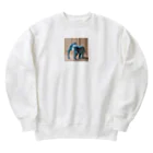 Hamatsukiの象（折り紙風アート） Heavyweight Crew Neck Sweatshirt