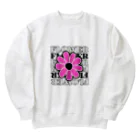 nene-cocoのpink flower  Heavyweight Crew Neck Sweatshirt