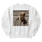 那須野グッズのかわいい仔犬のグッズ Heavyweight Crew Neck Sweatshirt