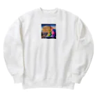 ニャーちゃんショップのパルテノン神殿のキャッツ Heavyweight Crew Neck Sweatshirt