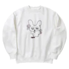 萌えの吐血うさぎ Heavyweight Crew Neck Sweatshirt