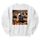 宇宙開発デザイン科のこの地を森に Heavyweight Crew Neck Sweatshirt