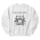 SNSTのオフロードカー（4WD)黒プリント Heavyweight Crew Neck Sweatshirt