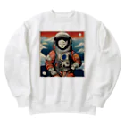 宇宙開発デザイン科のスペース芸子 Heavyweight Crew Neck Sweatshirt