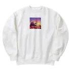 koba777のドット絵ハリネズミ Heavyweight Crew Neck Sweatshirt