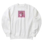 unicorn_dreamsの夢の国のピンクのユニちゃん Heavyweight Crew Neck Sweatshirt