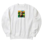 koba777のドット絵キツネザル Heavyweight Crew Neck Sweatshirt