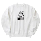 終わらない夢🌈の音符♪＆うさちゃん🐰 Heavyweight Crew Neck Sweatshirt