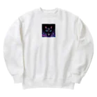 ミネラル太郎のサイケデリックネコ Heavyweight Crew Neck Sweatshirt