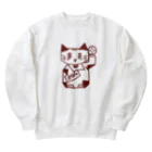 Lin Designのしかくい招き猫 Heavyweight Crew Neck Sweatshirt