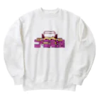 たんたんたぬの商店のアズキ大好きアズ活グッズ🫘 Heavyweight Crew Neck Sweatshirt