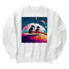 那須モバイル店のつがいの犬 Heavyweight Crew Neck Sweatshirt