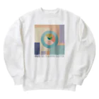 パステルな動物と食べ物と心強さとのパステルパンナコッタ Heavyweight Crew Neck Sweatshirt