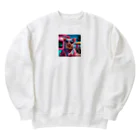 mimimiminononoの陽気なKOBUTAちゃん Heavyweight Crew Neck Sweatshirt