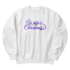 猫とカフェのトナカイの休息 Heavyweight Crew Neck Sweatshirt