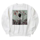 底辺の底辺好きな事を気ままに…。の平和 ウエヲムイテアルコウ。 Heavyweight Crew Neck Sweatshirt