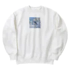 白銀屋の美しい冬の景色 Heavyweight Crew Neck Sweatshirt