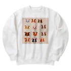 めんたいこのゆるいあにまるず Heavyweight Crew Neck Sweatshirt