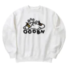 清く正しく美しくsuzuri支店のたれオオオバナ Heavyweight Crew Neck Sweatshirt