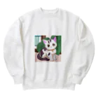 FortuneRiserのふわにゃんこ Heavyweight Crew Neck Sweatshirt