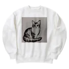 discwの猫ちゃん Heavyweight Crew Neck Sweatshirt