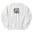 kawaiinekochanの可愛いウサギ Heavyweight Crew Neck Sweatshirt