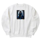 ZZRR12の「狐魔女の蒼き炎」 ： "The Azure Flames of the Fox Witch" Heavyweight Crew Neck Sweatshirt