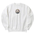 ca55i5のへっじほっぐくん Heavyweight Crew Neck Sweatshirt