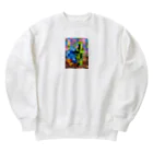 rituhouのカラフルグリッド・コレクション Heavyweight Crew Neck Sweatshirt