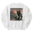 こまイヌ屋たちの小田原城ロボ Heavyweight Crew Neck Sweatshirt