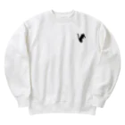 yellowgreenのちょっとまってて　黒猫 Heavyweight Crew Neck Sweatshirt