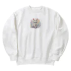 いさぴのパステル猫 Heavyweight Crew Neck Sweatshirt