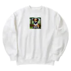 スマイル＿Ｓのドット絵イヌ Heavyweight Crew Neck Sweatshirt