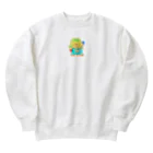 マティリアルの可愛い猫の農家さん Heavyweight Crew Neck Sweatshirt