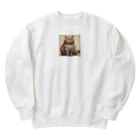 machakooのぽっちゃり猫 Heavyweight Crew Neck Sweatshirt