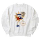 Angelのキックするショタ Heavyweight Crew Neck Sweatshirt