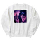 ZZRR12の極光の賦活：猫神の人間化 Heavyweight Crew Neck Sweatshirt